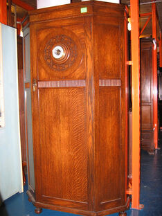 an antique wardrobe