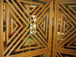 1970s bamboo screen, deco revival