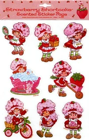 Strawberry Shortcake stickers.  There's a whole line of dolls and decorative items in this design.