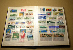 My stamp collection book opened