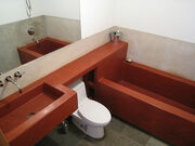 Concrete Sink and Tub in Bathroom -2