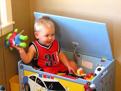 playing in the toy box
