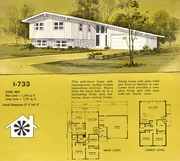 A split-level house and floor plans