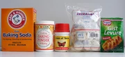 baking ingredients:  baking soda, baking powder, cream of tarter, yeast