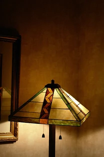 lamp with stained glass