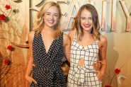 Raechelle and Karina at the Beauty and the Beast Premiere