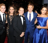 Scott with Matt, Isabella, Cassie Howarth and Jake Speer at the Logies in 2015