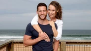 Dan and former Home and Away co-star Lisa Gormley