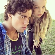 Olivia and her Home and Away co-star Orpheus Pledger