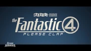 The  for The Fantastic Four: First Steps (Honest Teaser) was ‘The Fantastic Four: Please Clap’. Titles designed by .