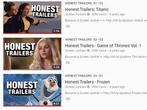 Highest viewed honest trailers