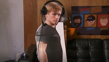 Cardboard cutout Peeta fact-checks Trump Fights.