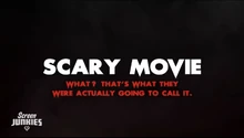 The  for Scream was ‘Scary Movie (What? That’s What They Were Actually Going to Call It.)’. Titles designed by .