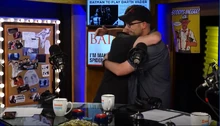 Dan got so angry, he needed a special hug from his work spouse, Joe Starr.