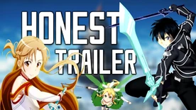 The most successful Honest Trailers fan work is the fan-made series "Honest Anime Trailers." This is the fan-made artwork for the episode "Sword Art Online" which has been viewed over 1.5 million times on YouTube. Credit: Emina.