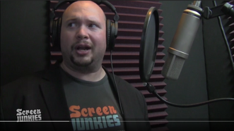 Epic Voice Guy in his first on-screen appearance in the .