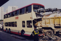 Damage caused to GK2586 after the accident