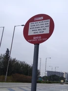 龍運巴士的「波板糖」臨時站牌