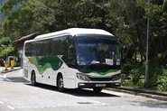 YH955 on Route 1R departs from Ngong Ping Village after finishing the journey