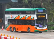 5230 bearing the "orange and green wave" livery during the early days of NWFB