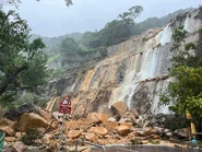 2023年9月7日暴雨引致此站旁山坡發生山泥傾瀉