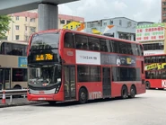 A bus on Route 78S return trip just arrived at Sheung Shui Bus Terminus (August 2024)