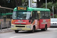 A minibus on Route 44A1 was passing through Lung Sum Avenue