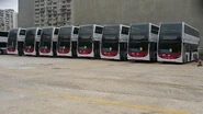 這批巴士在出牌前曾停泊於港鐵火炭車廠