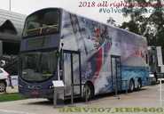 During Volvo Ocean Race, KMB's Volvo B8L (AVBWL1/UU8290) was once sticked with the related advertisements and was arranged to exhibit at the Hong Kong Race carnival.