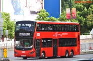 The long white side EDS of these buses is mounted on top of the side of the upper door (Pictured is V6X129/YE1070)