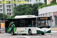 新大嶼山巴士的比亞迪K9R右方則貼上大嘥鬼圖案，圖為另一輛巴士VK2668，投入服務前曾經更換車牌號碼