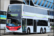 港鐵巴士（新界西北）新引入之Enviro500 MMC雙層巴士上層車頭均設有樹擋（圖為509／SE5163）