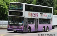 249-269在城巴非專利部服役期間，部分車輛披上全車身廣告（圖為262／KU4964，在服役期間披上招聘廣告）