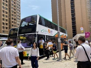 NWFB distributed keychains and held Farewell to NWFB slogans at Chi Fu Fa Yuen on 30 April 2023