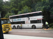 In the morning of 20 July 2009, two traffic accidents occurred one after another on Route 49X. The picture shows the bus involved in the second accident, AD91.