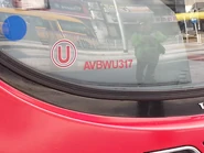 屯門車廠的用車均貼上「U」字廠徽