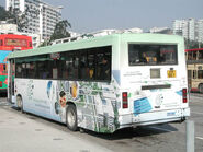 AA3-22的車尾（圖為AA13／FP957，留意當時該車為272K線的掛牌車，更披上香港科學園的全車身廣告以作宣傳。）