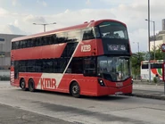 A bus on Route 49 was picking up passengers at Tseung Kwan O Industrial Estate Bus Terminus