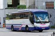陳添旅遊巴士客車正在支援港鐵接駁巴士K1綫