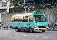 一輛使用自訂車牌「AMS1」的專綫小巴，由進智公交持有