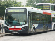 MTR Enviro200 Dart 11.3m buses still wore KCR Bus colours during its initial registration (907/NR1633 pictured above)