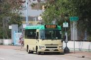 A Route 621 minibus was waiting for passengers at Tin Shui Wai Hospital (March 2020)