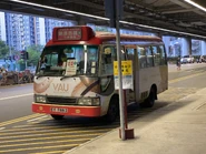 屏沙線以朗屏站為總站，圖中用車已於2021年9月改為行走元埔線及23線（2021年7月）
