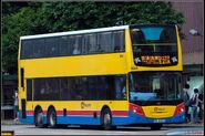 Enviro500 buses (8203, 8204) were once common on Route E21A