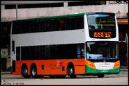 The inverted trapezoid-shaped TV reserve component has been removed from the upper front of these buses (Pictured is 5549/RK6426 before the buzplay system is installed)