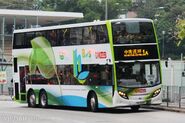 首輛Enviro500 MMC Hybrid（ATH2／TA2132）安排於1A線首航及試驗