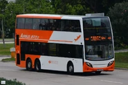 A bus on Route S64X was passing through Cathay Pacific City