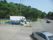 從馬會道望向連接掃管埔路的一端