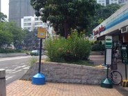 非專營巴士站牌，當時科學園員工巴士仍由城巴營辦（2010年9月）