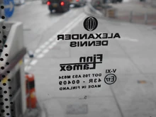 擋風玻璃標記，由芬蘭Finn Lamex公司生產